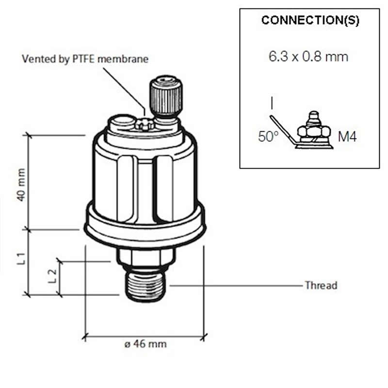 vdo pressure senders 0-25bar